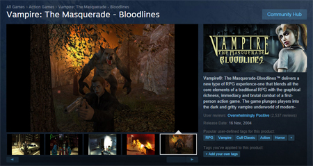 vampire bloodlines steam reviews
