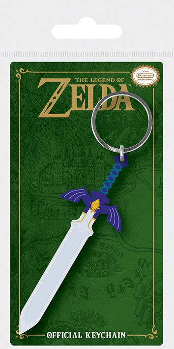 legend of zelda master sword rubber keychain